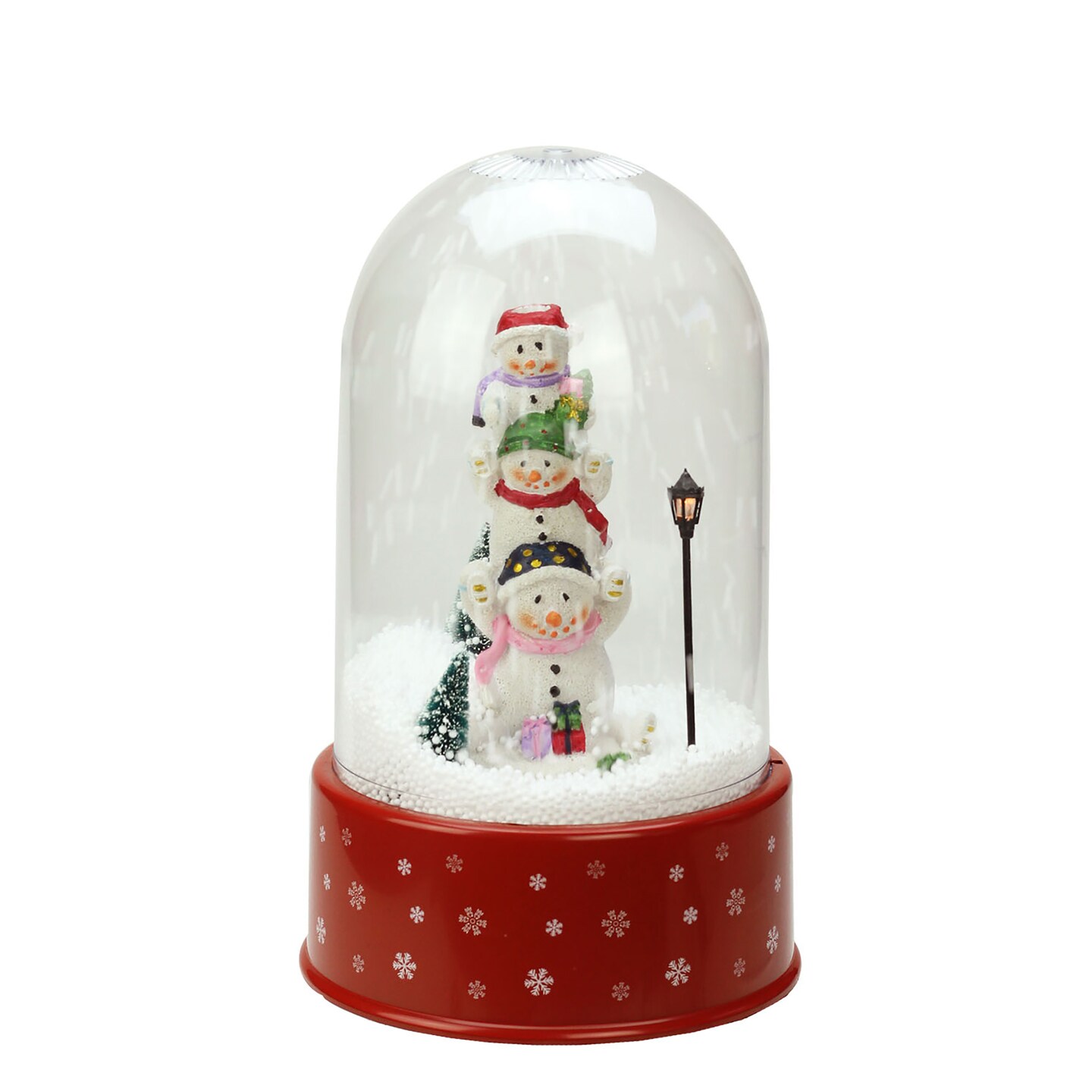 Northlight 11.75&#x22; Lighted Musical Snowmen Christmas Snow Globe Glittering Snow Dome