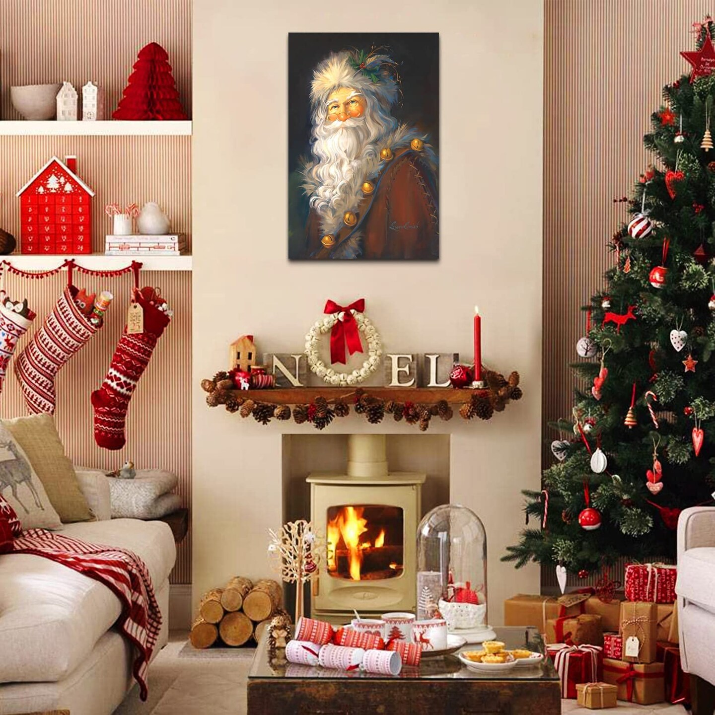 Modern Santa Posters and Prints Picture for Living Room