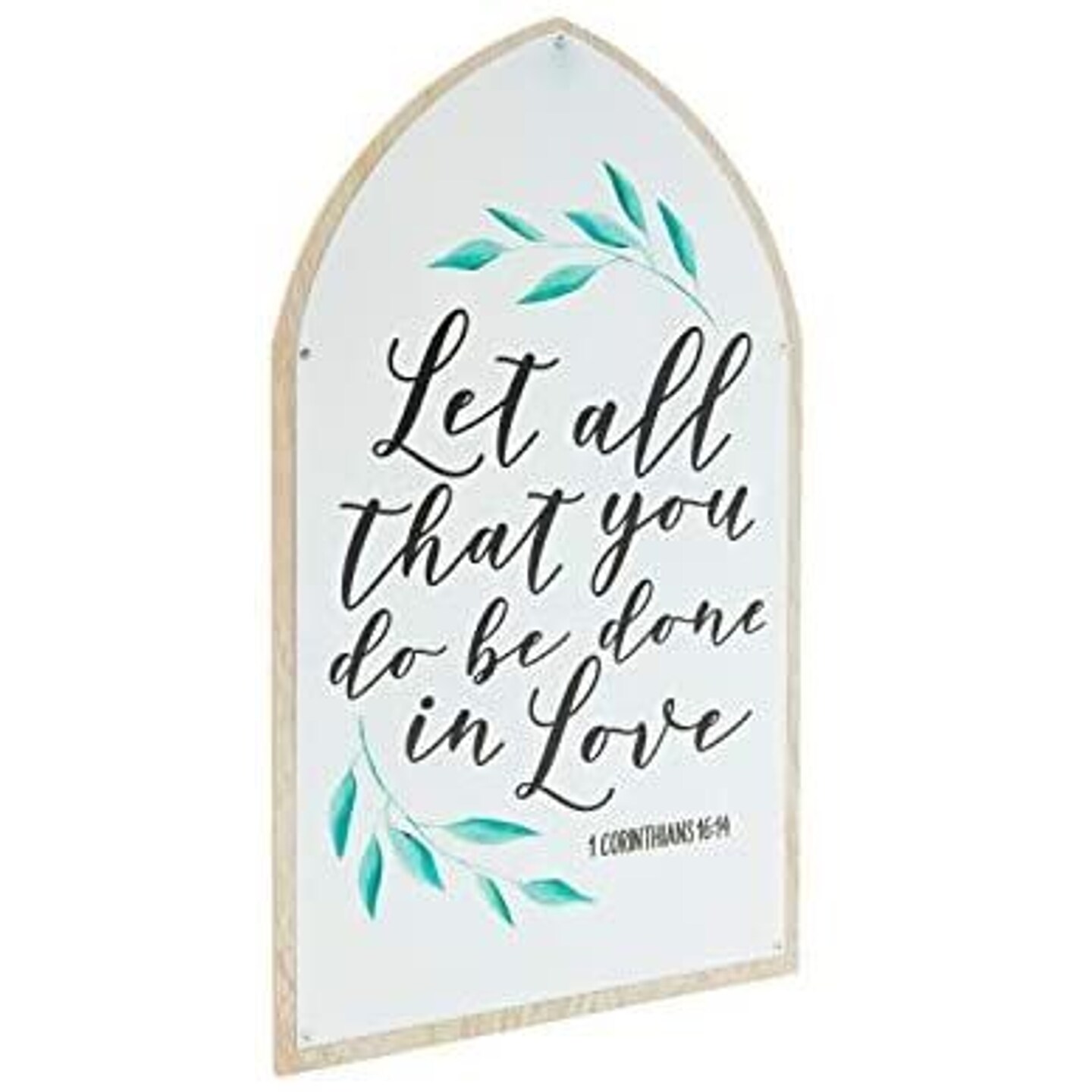 Christian Wall Art Home Decor with Scripture, 1 Corinthians 16:14 (9 x 15 In)