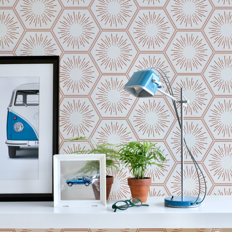 Tempaper Hello Sunshine Peel and Stick Wallpaper Bronze