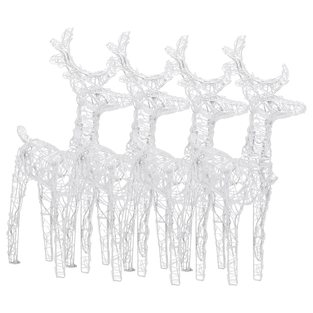 4 pcs Christmas Reindeers  Blue 160 LEDs Acrylic