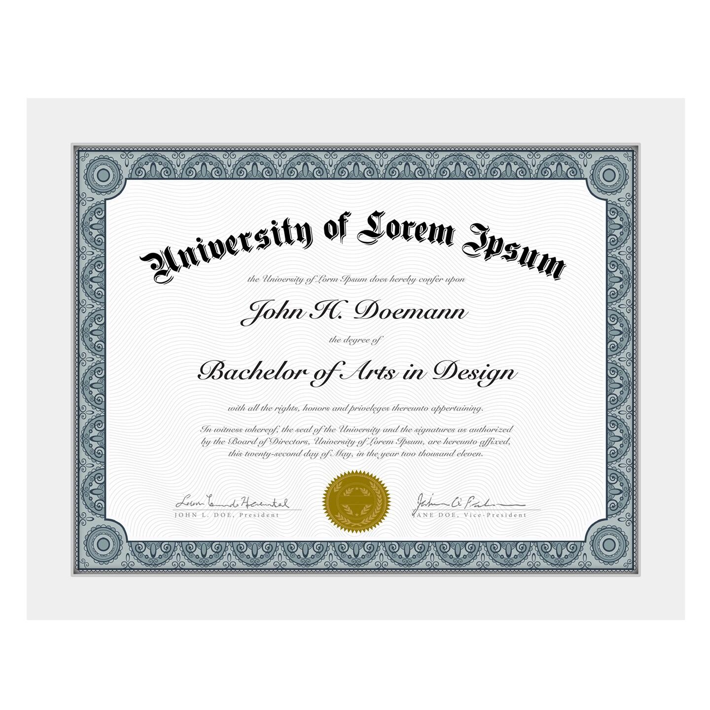 Americanflat 8.5x11 Diploma Frame - Certificate Frame for Displaying Achievements - Shatter Resistant Glass - Adjustable Hanging Hardware - Includes Easel