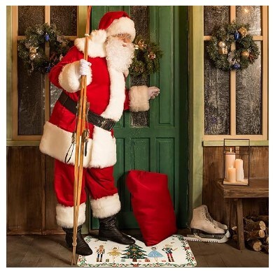 Watercolour Nutcracker Front Door Mat Non-Slip Merry Christmas Decorative Door Rugs Carpet Floor Mat for Xmas Winter Indoor Outdoor Home Office Decor, 17 x 29 in Nutcracker Doormat