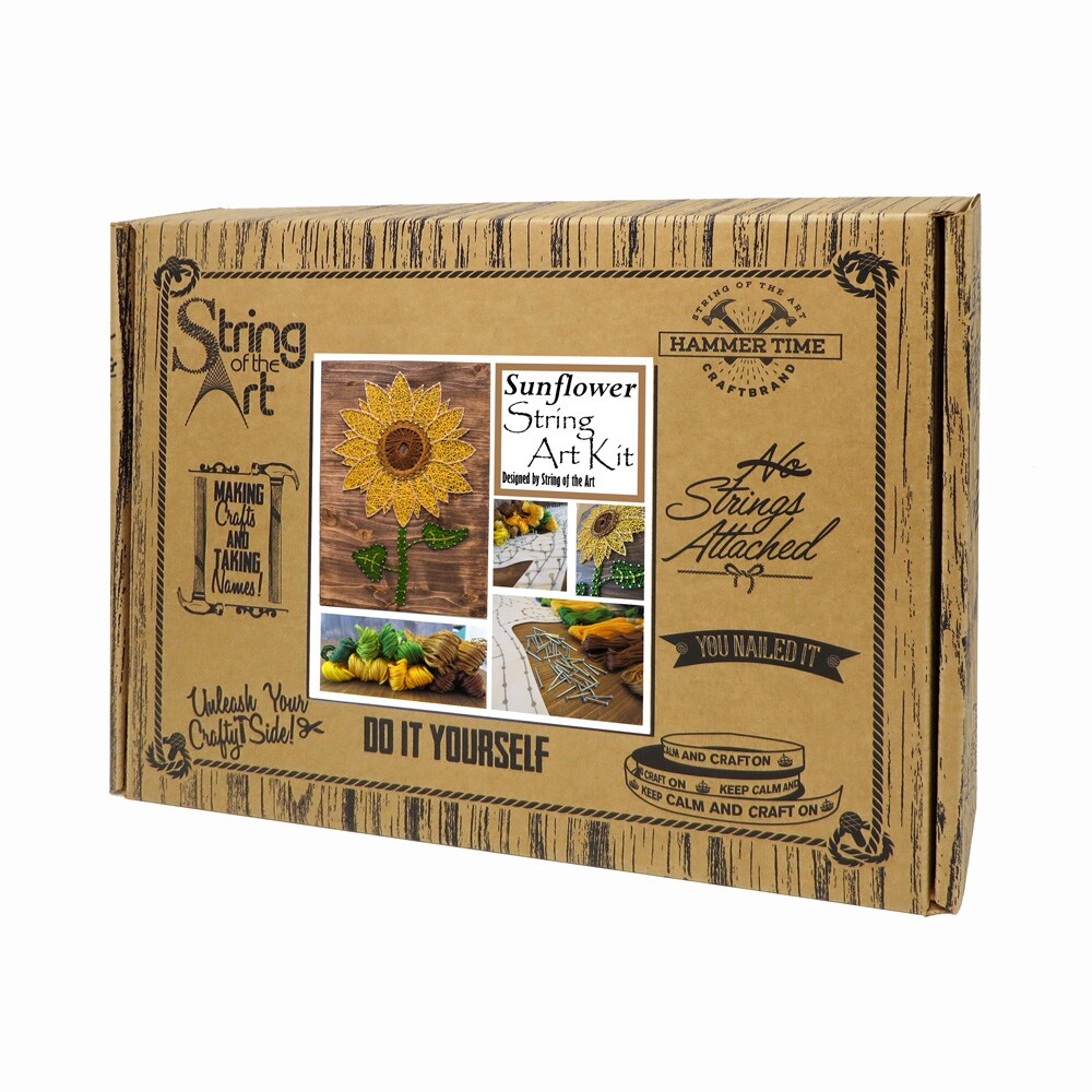 Sunflower String Art Craft Kit: Create Your Own Floral Wall Art