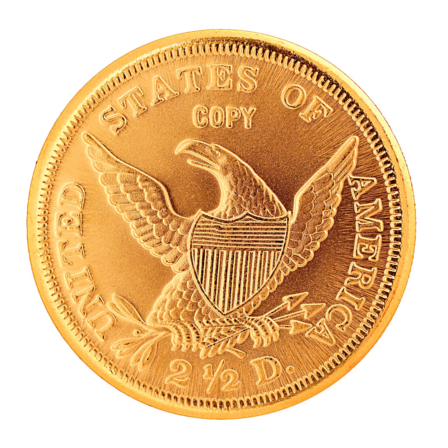 Tribute to America&#x27;s Most Beautiful Coins - Classic Head $2.50 Gold Piece 1834-1839 Replica Coin