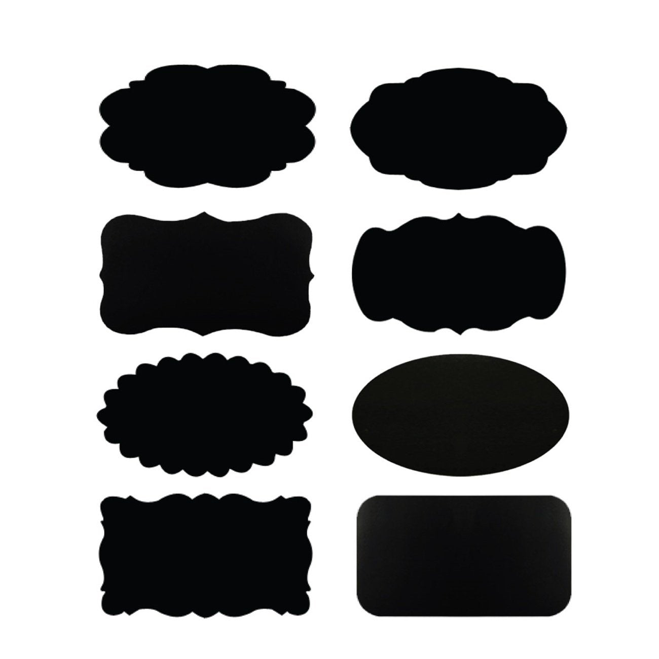 Wrapables Set of 56 Chalkboard Labels / Chalkboard Stickers with White Liquid Chalk Pen