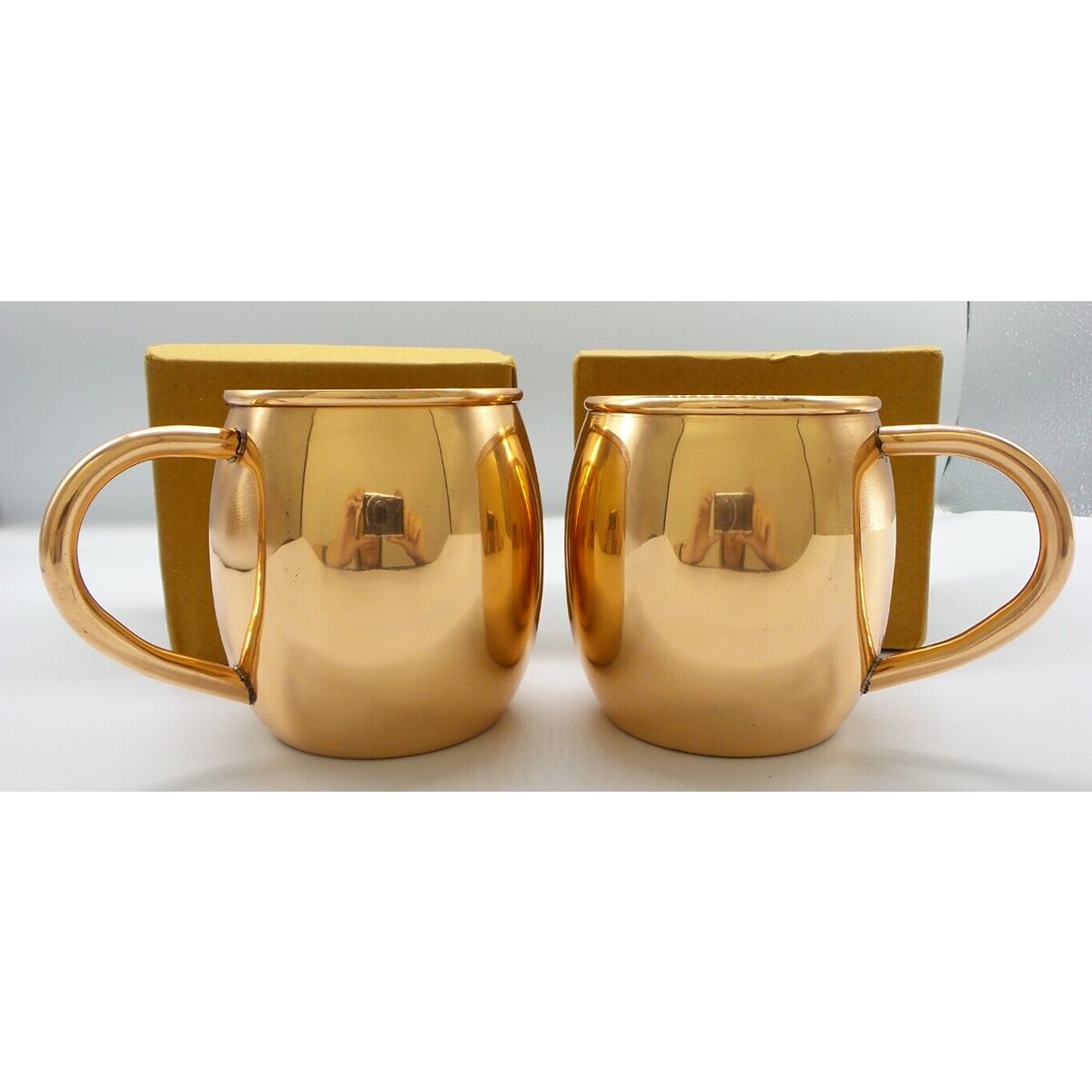 Barrel Shape Copper Mugs 2 packs