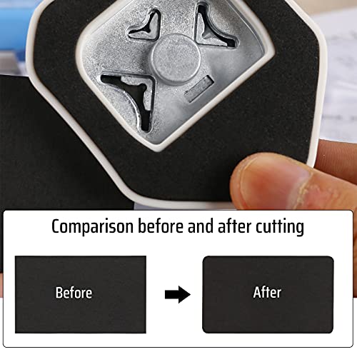 3 Way Corner Rounder Punch, 4mm, 7mm, 10mm 3 in 1 Corner Cutter for Card Making, Laminate, Cardstock, Scrapbooking and Paper Crafts, Business Cards