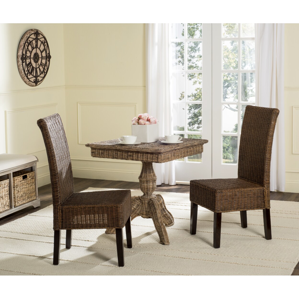 Safavieh   Arjun 18&#x27;&#x27;H Wicker Dining Chair Brown/ Multi