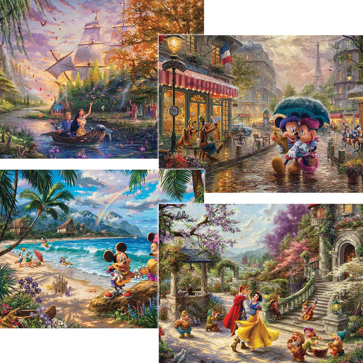 Thomas Kinkade Disney 500 Piece 4 in 1 Puzzle by Ceaco