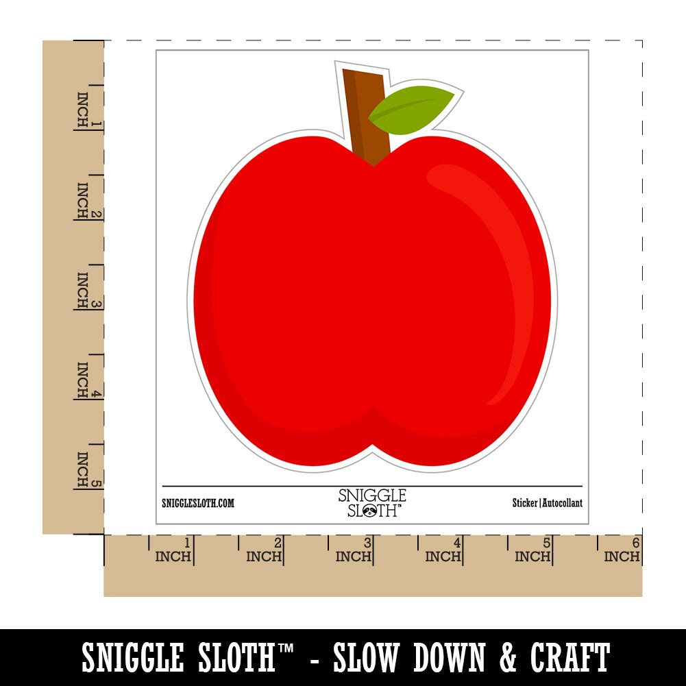 Apple Fruit Waterproof Vinyl Phone Tablet Laptop Water Bottle Sticker Set - 5 Pack