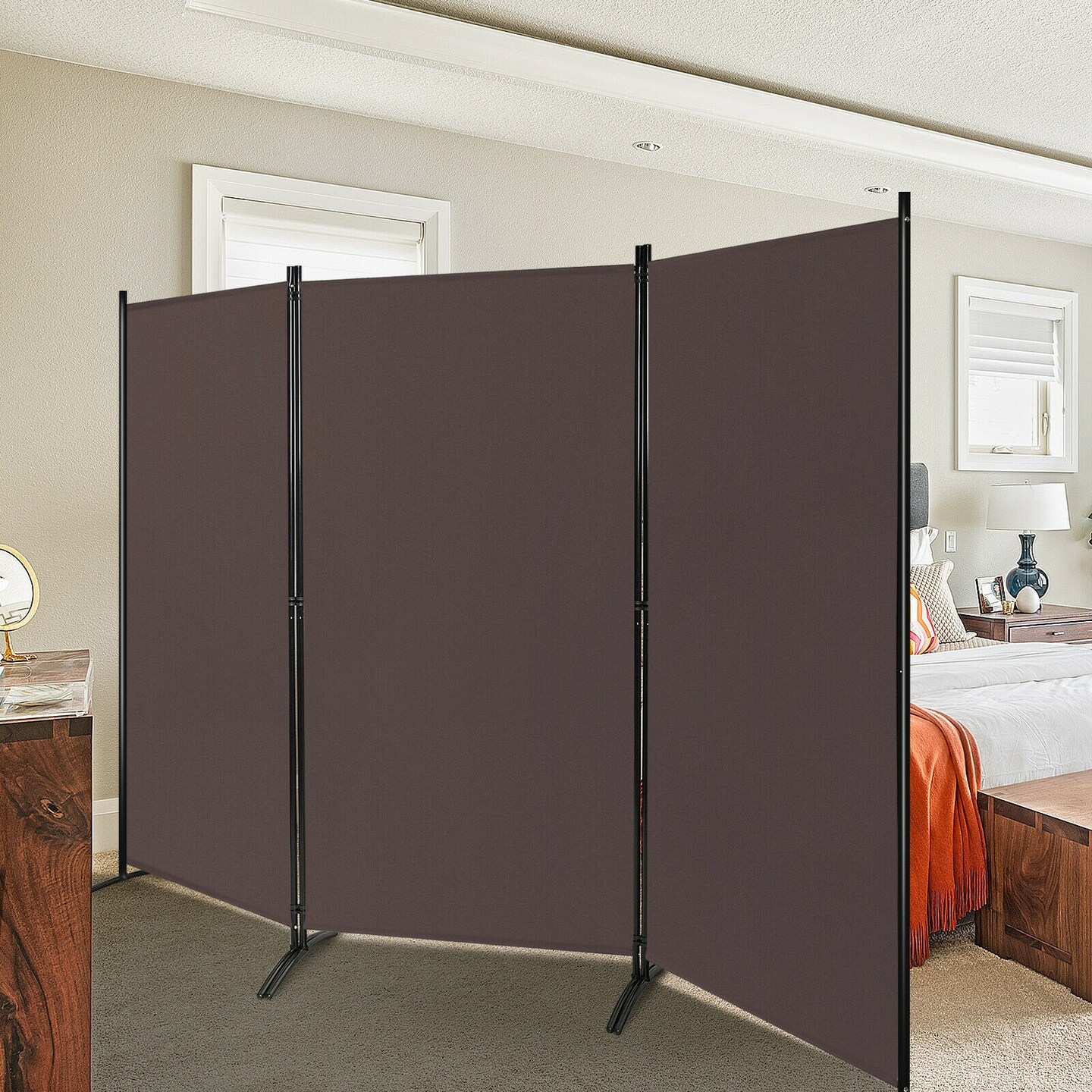 3-Panel Room Divider Folding Privacy Partition Screen for Office Room