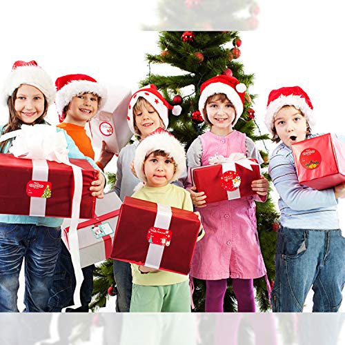 HongyiTime 144 Count Tags Sticker,Christmas Name Labels for Present,48 Jumbo Designs Christmas Stickers Name Tags,Holiday Present Label