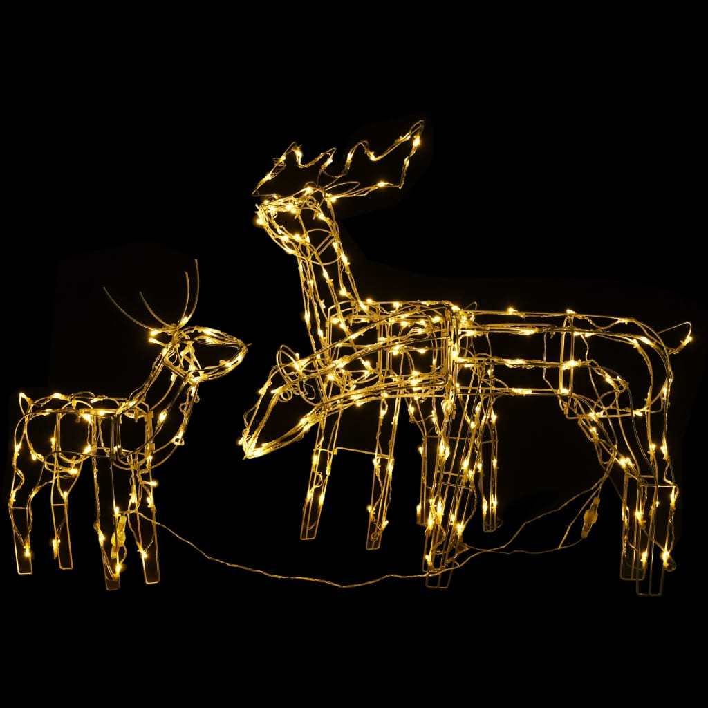 3 Piece Christmas Light Display Reindeers with 229 LEDs