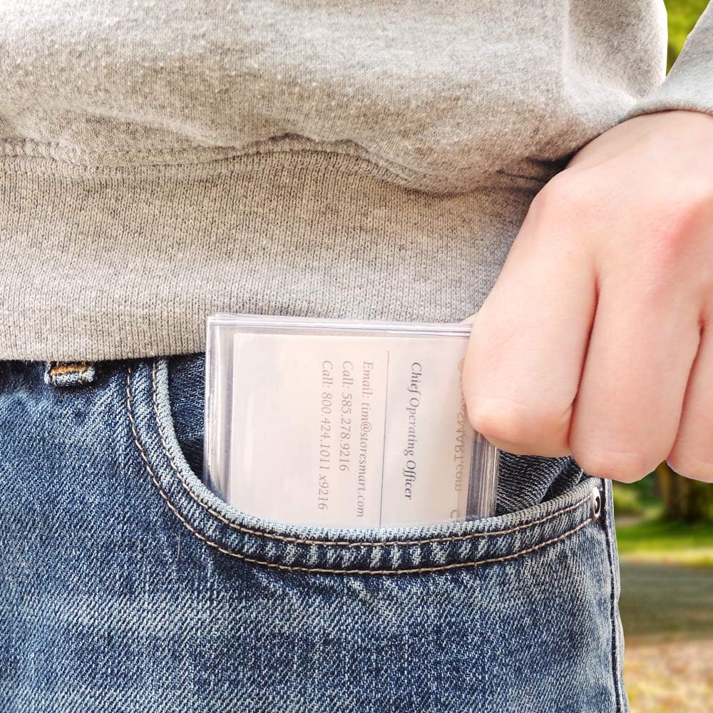 StoreSMART - Three Pocket Plastic Card Caddy &#x2013; Card &#x26; Receipt Holder - (CC1423-3)