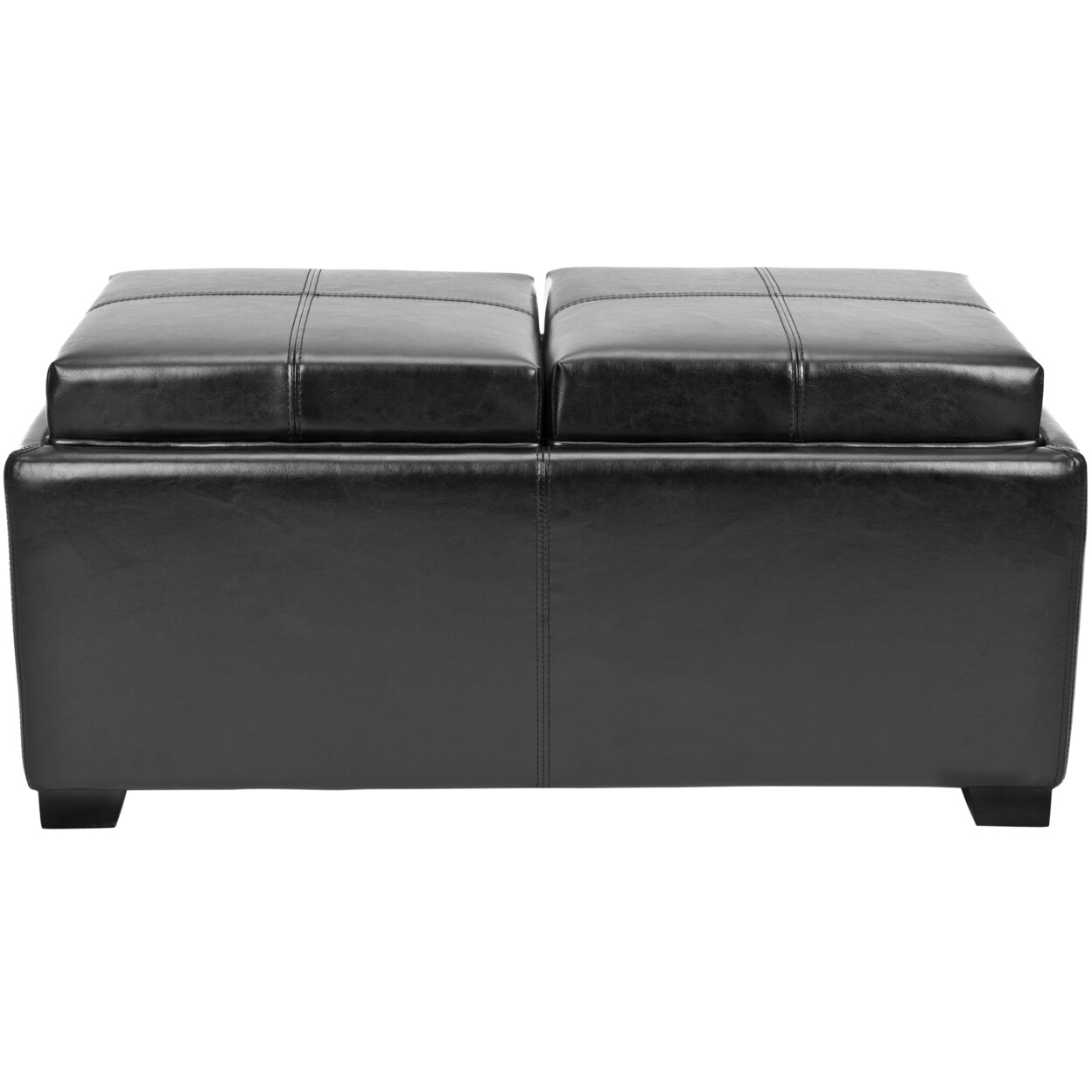 Safavieh   Harrison Double Tray Ottoman Black