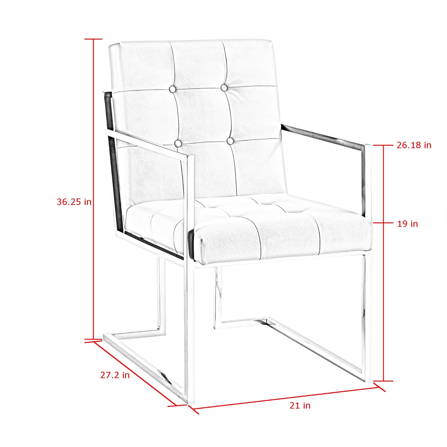 Triniti Velvet/PU Leather Button Tufted Dining Chair (Set of 2)