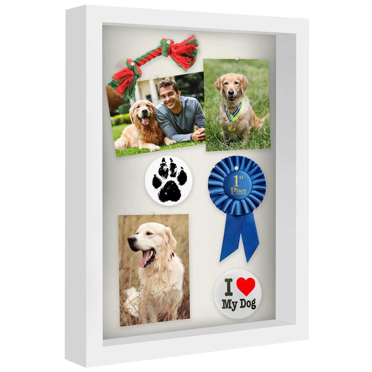 Americanflat Shadow Box Frame - 1.5 Interior Depth for Memorabilia - Display Case for Showcasing Souvenirs, Awards, and Medals - Shatter Resistant Glass - Hanging Hardware