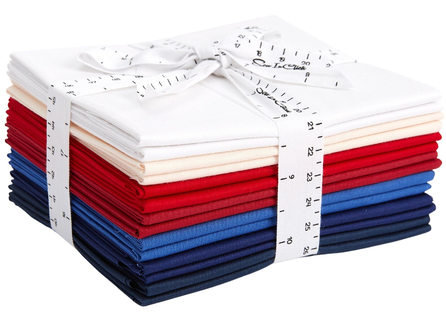 Fat Quarter Bundle -100% Cotton | Pure Solids | Patriotic USA Flag colors | Red Blue White  l Mix Colors | Quilting &#x26; Crafting Soft Fabric