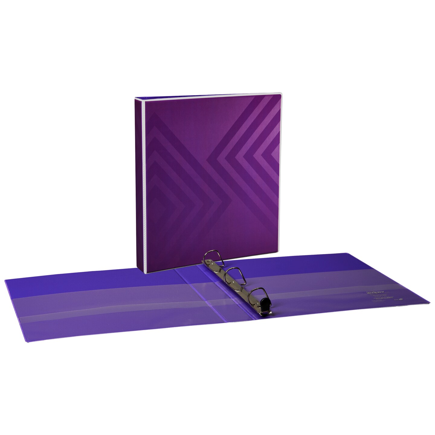 Avery Dual Effect Heavy-Duty 3 Ring Binder, 1 Inch Slant Rings, 2 Plum Purple Binders (46028)