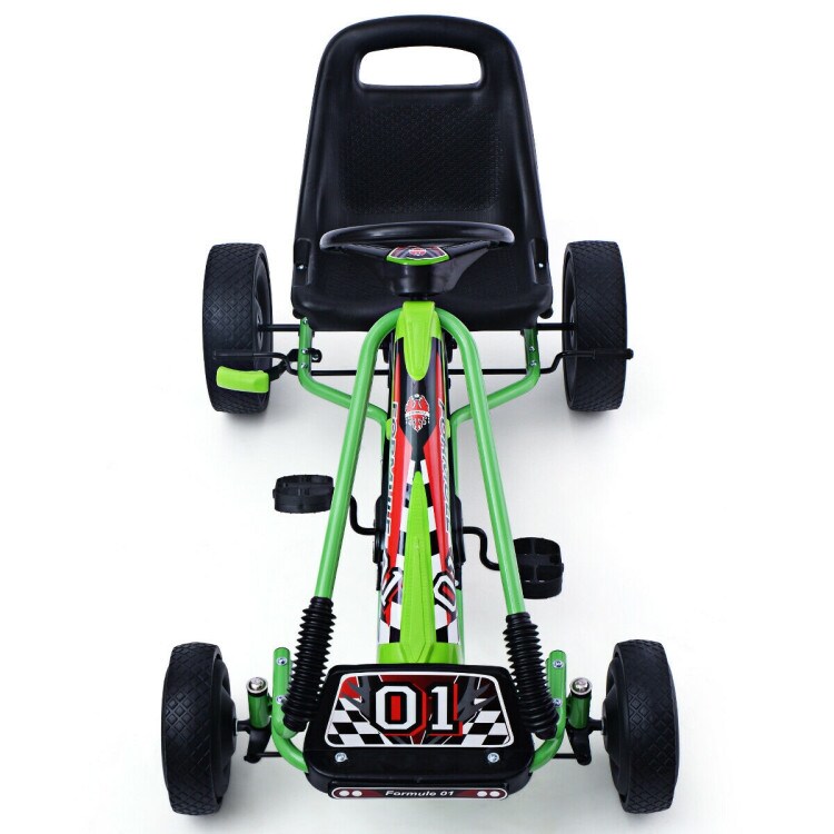 4 Wheels Kids Ride On Pedal Powered Bike Go Kart Racer Car Outdoor Play Toy