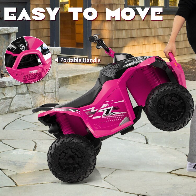 Kids Ride On ATV with Rechargeable Battery, Music and Anti-Slip Wheels