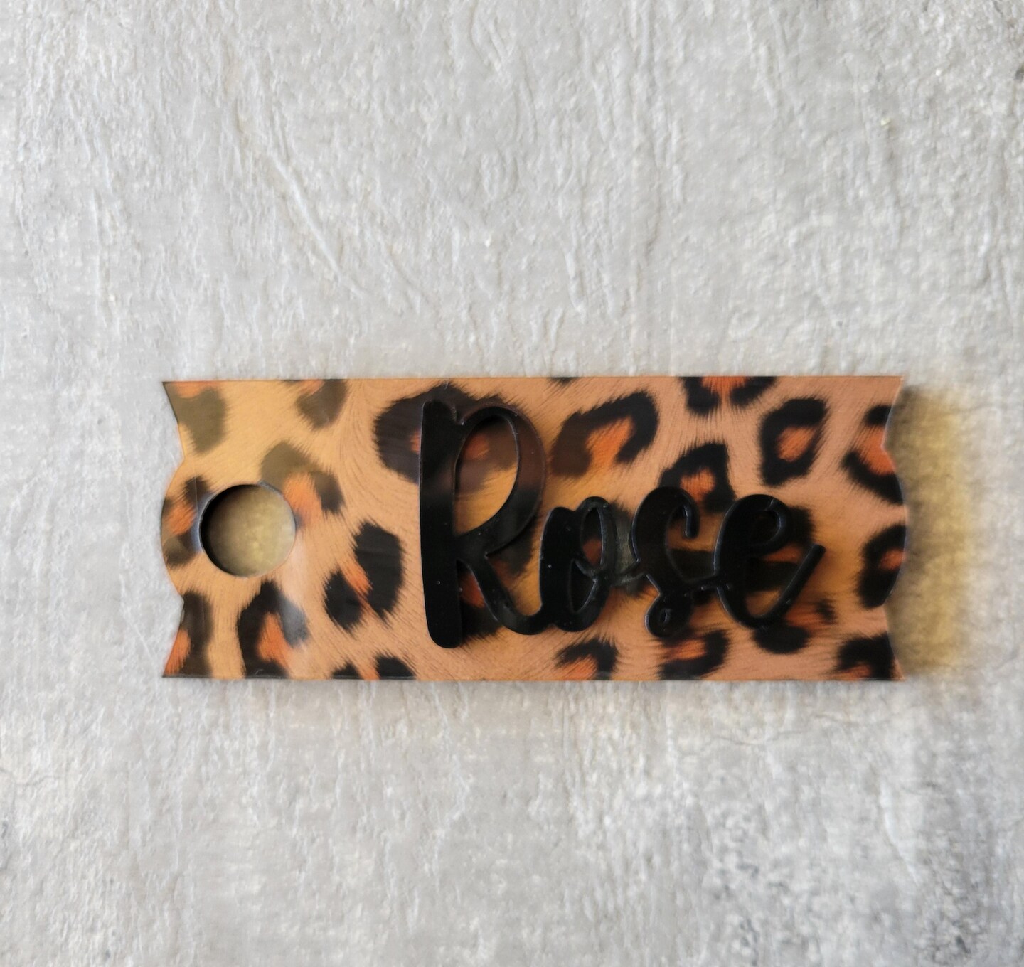 Leopard Name plate for Stanley Tumbler – MissCraftyCustoms