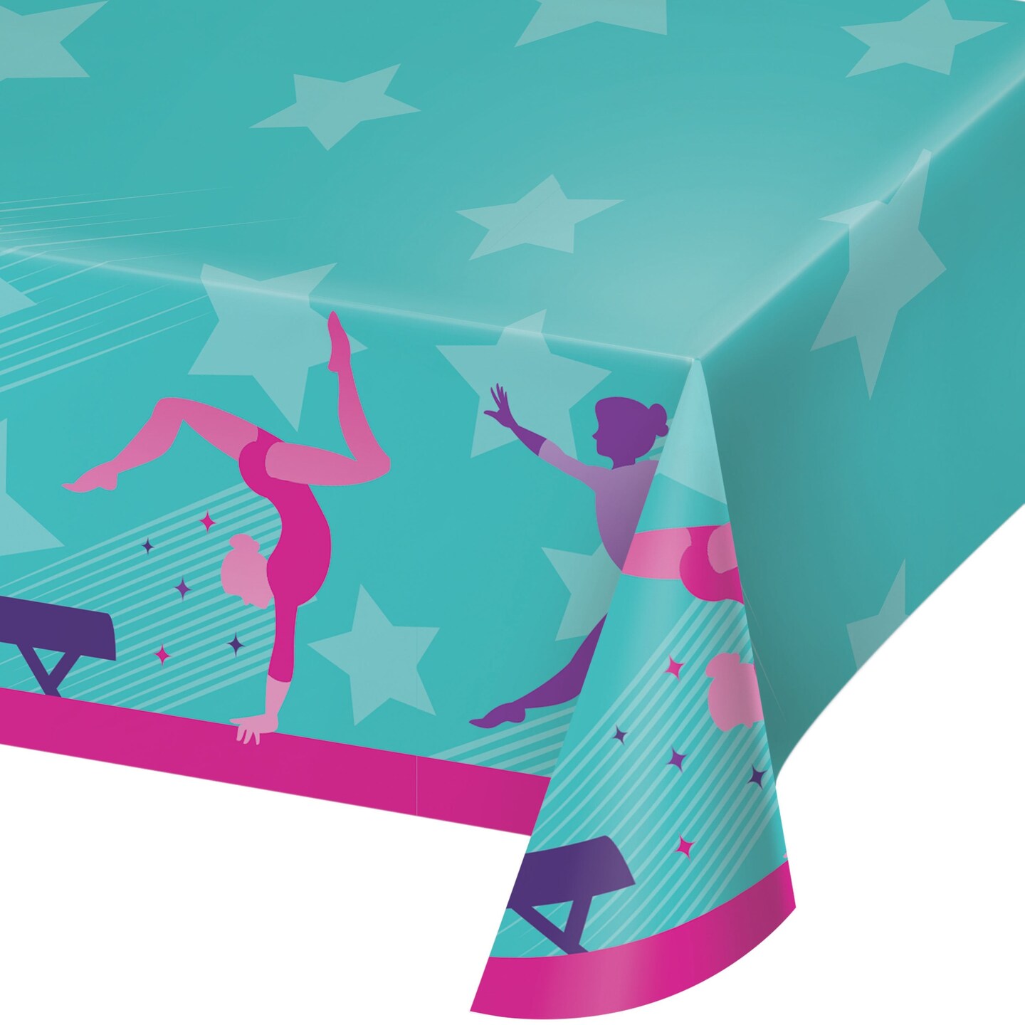 Gymnastics Party Paper Table Cover - 54&#x22; x 102&#x22;