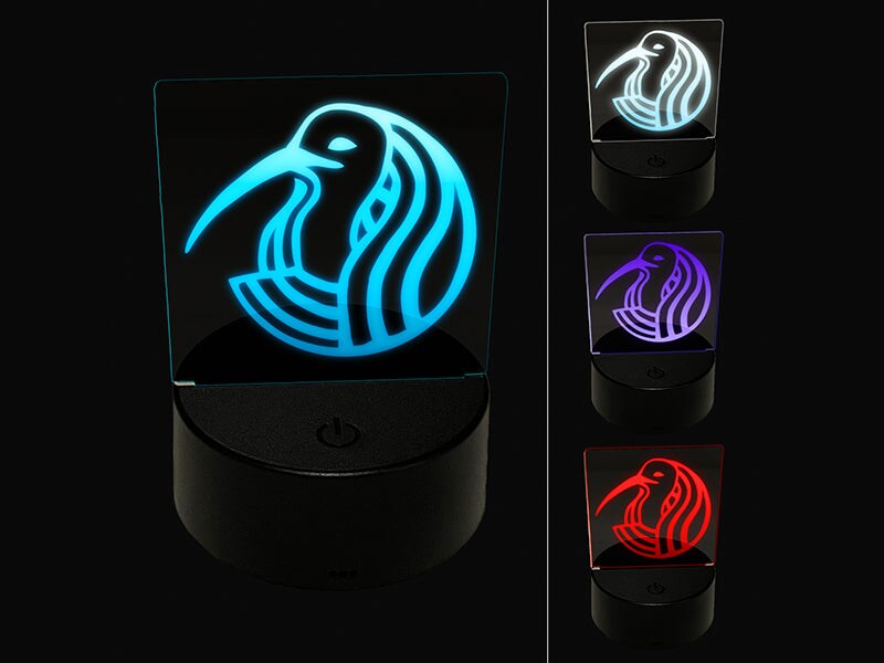Thoth Head Egyptian God of Knowledge 3D Illusion LED Night Light Sign Nightstand Desk Lamp