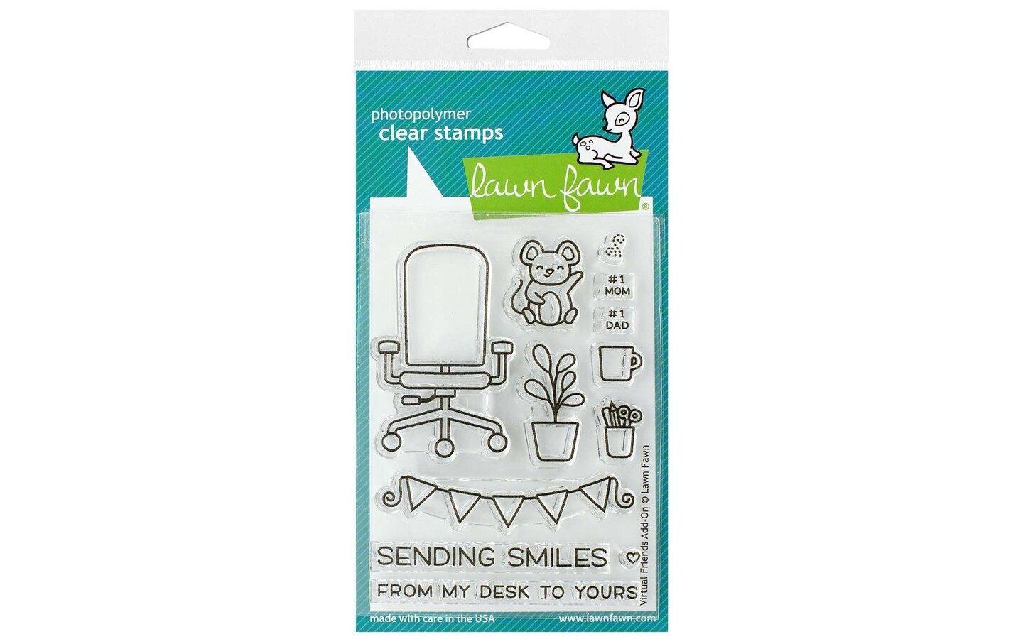 Lawn Fawn Clear Stamp Virtual Friends Add-On