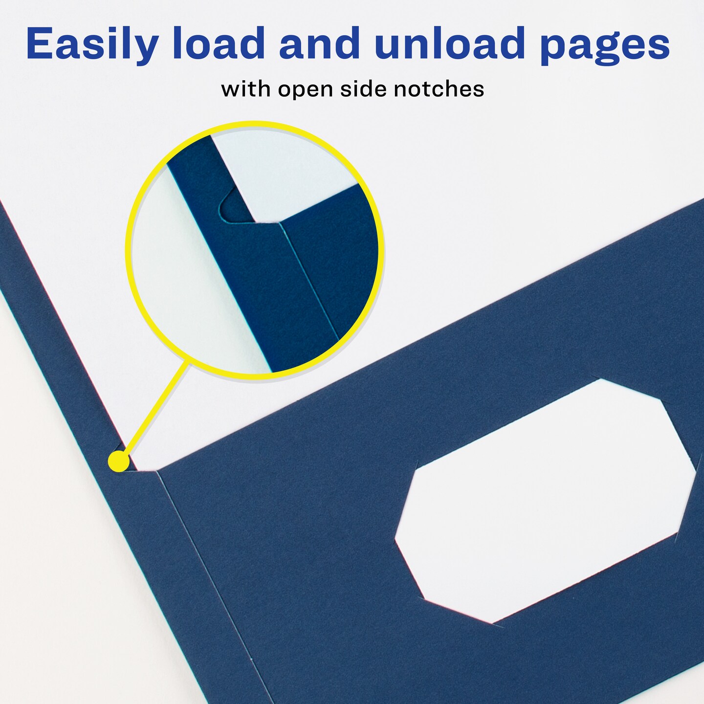Avery Two Pocket Folders, Holds up to 40 Sheets, 25 Dark Blue Folders (47985)