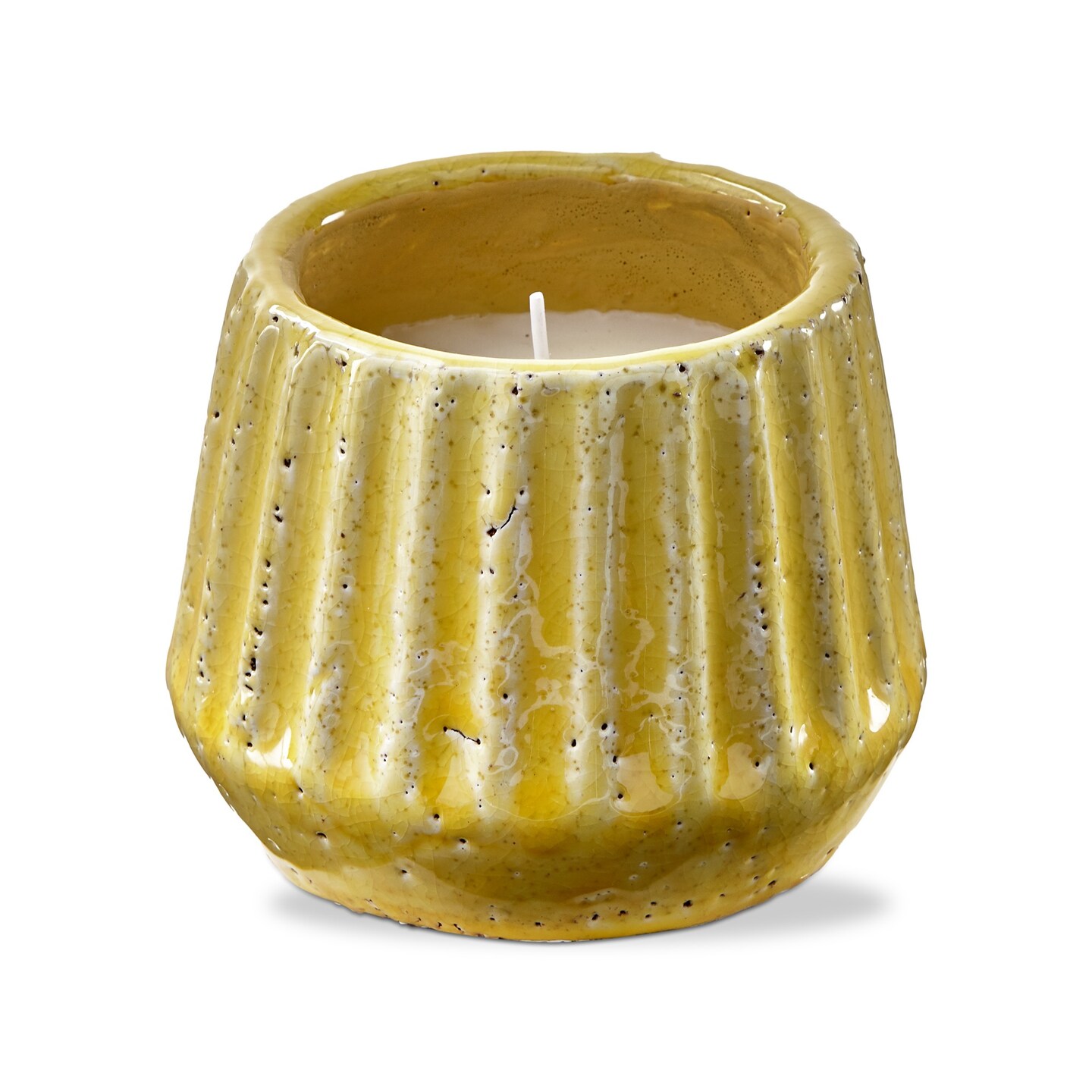 Citronella Unscented Candle in Terra Cotta Pot Yellow, 4.5L x 4.5Wx 3.75H, 7.1 oz, Burn Time 8 Hrs.