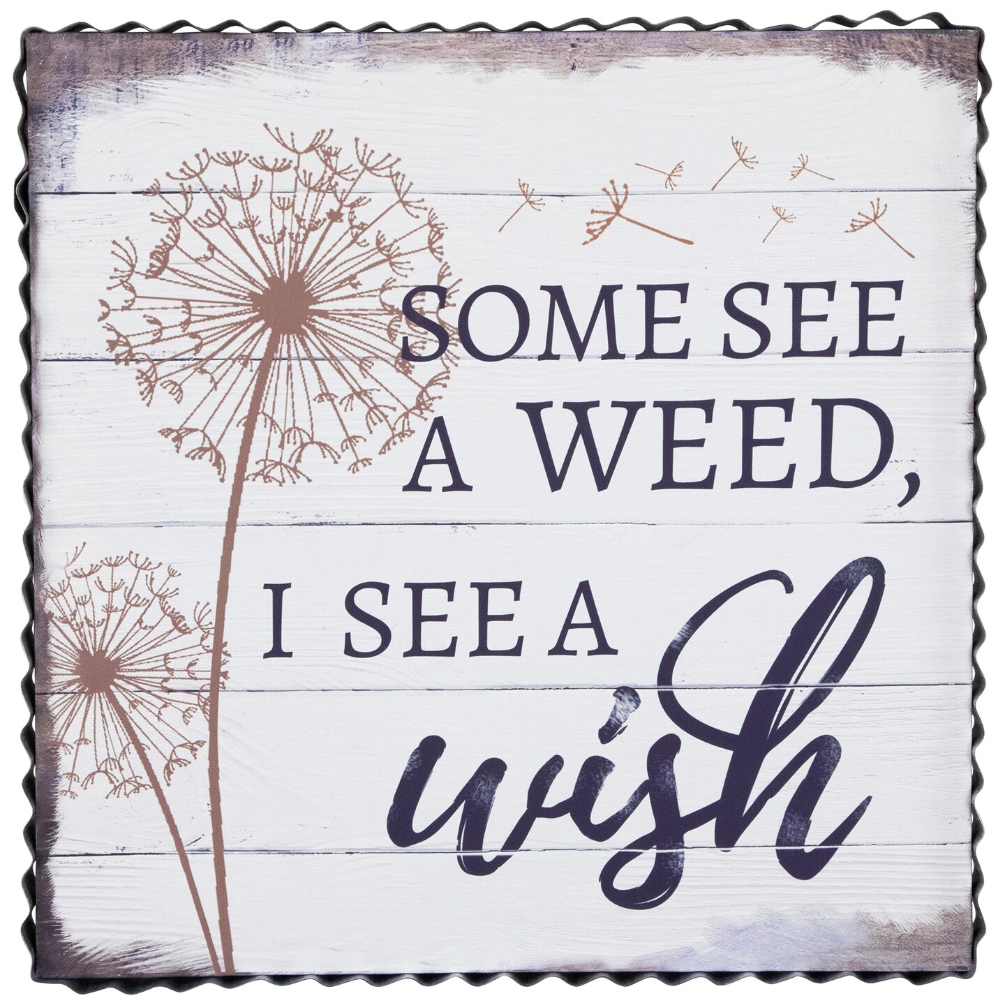 Northlight &#x22;Some See A Weed&#x22; Dandelion Framed Canvas Wall Art - 12&#x22;