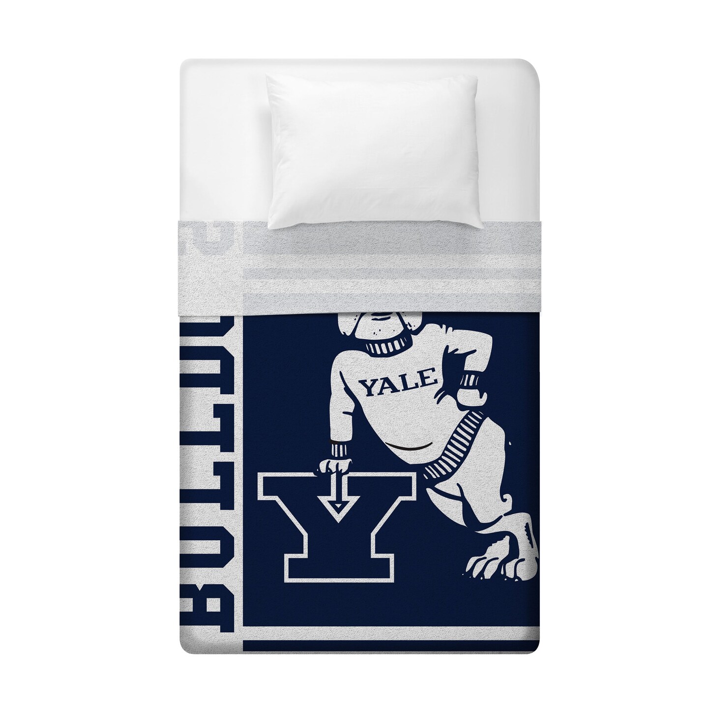 Sleep Squad Yale Bulldogs Handsome Dan Mascot 60&#x201D; x 80&#x201D; Raschel Plush College Blanket