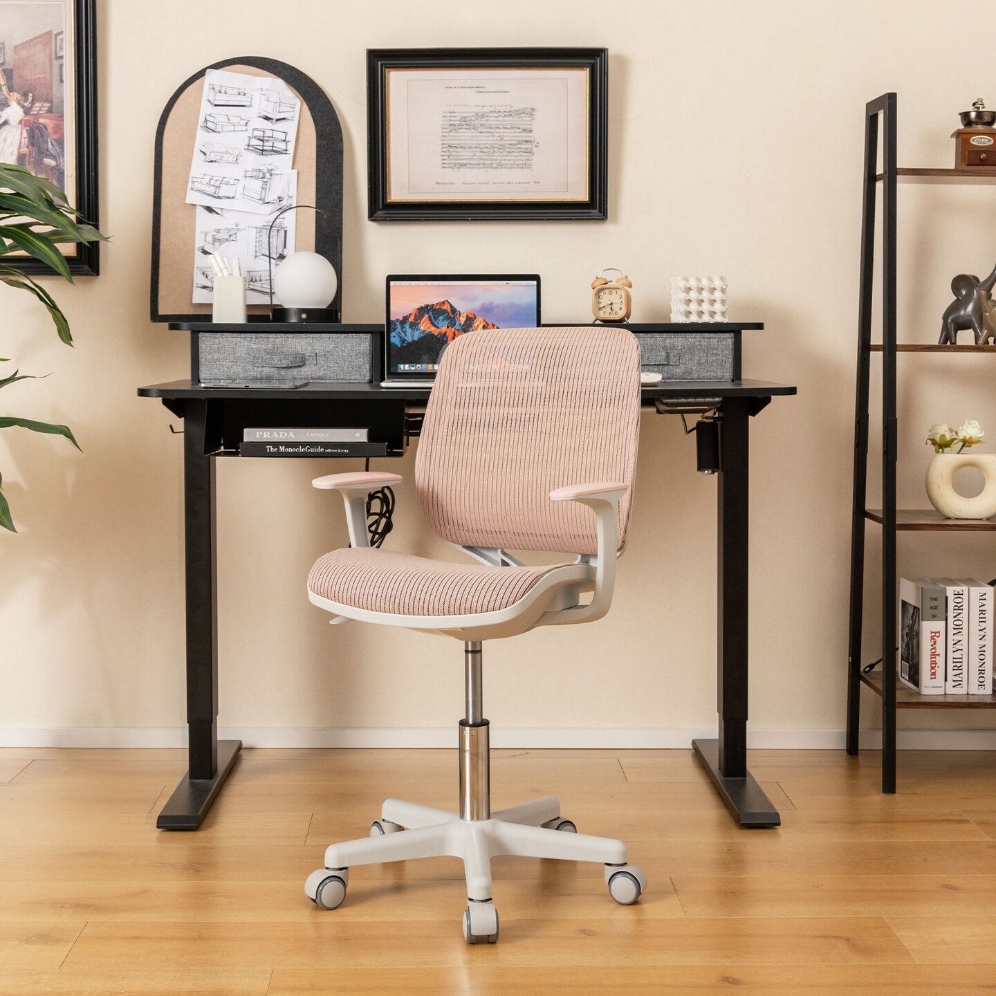 Swivel Mesh Children Computer Chair With Adjustable Height