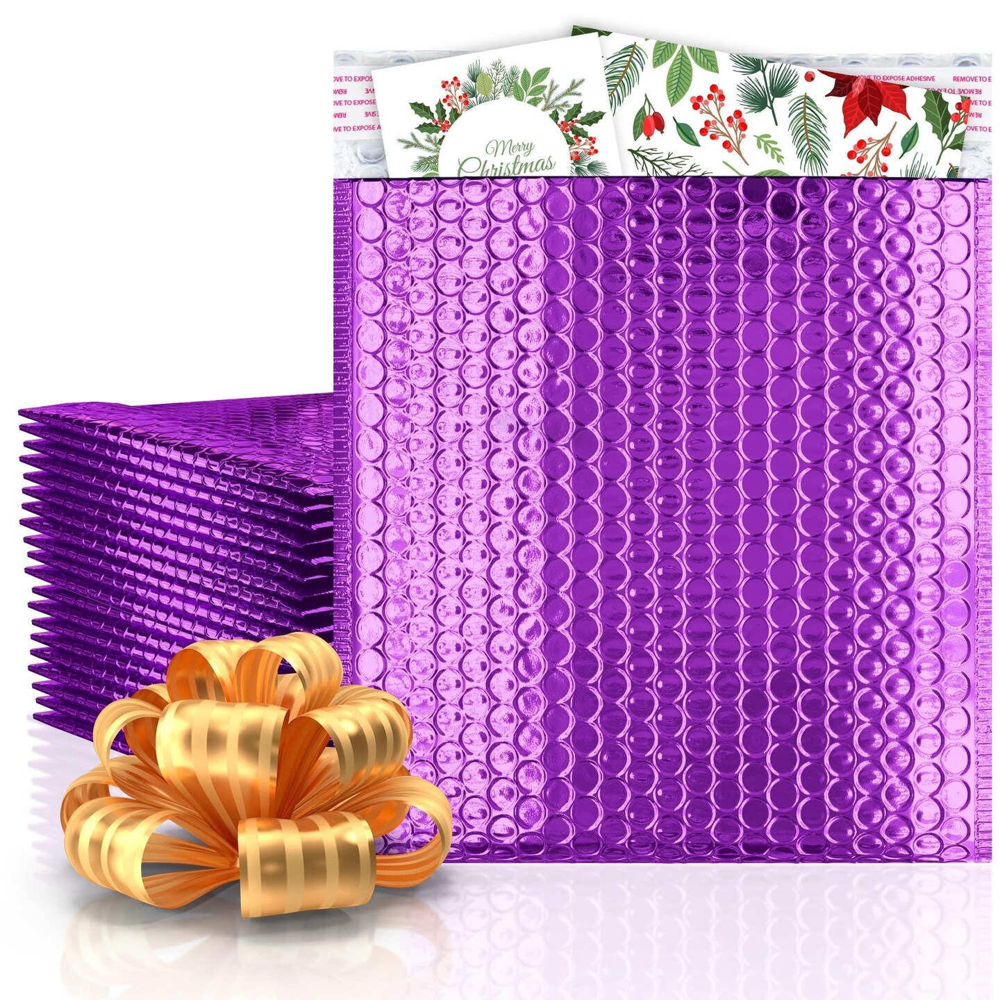 Pack of 10 Purple Bubble Mailers Pouches 12.75 x 10.5 Cushion Padded Envelopes with Peel and Seal Closure 12 3/4 x 10 1/2 Colorful Shipping Poly Bags for Mailing Moving Storage Packing