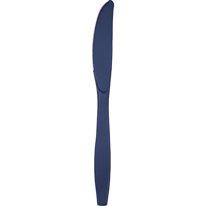 Navy Blue Plastic Knives, 50 ct