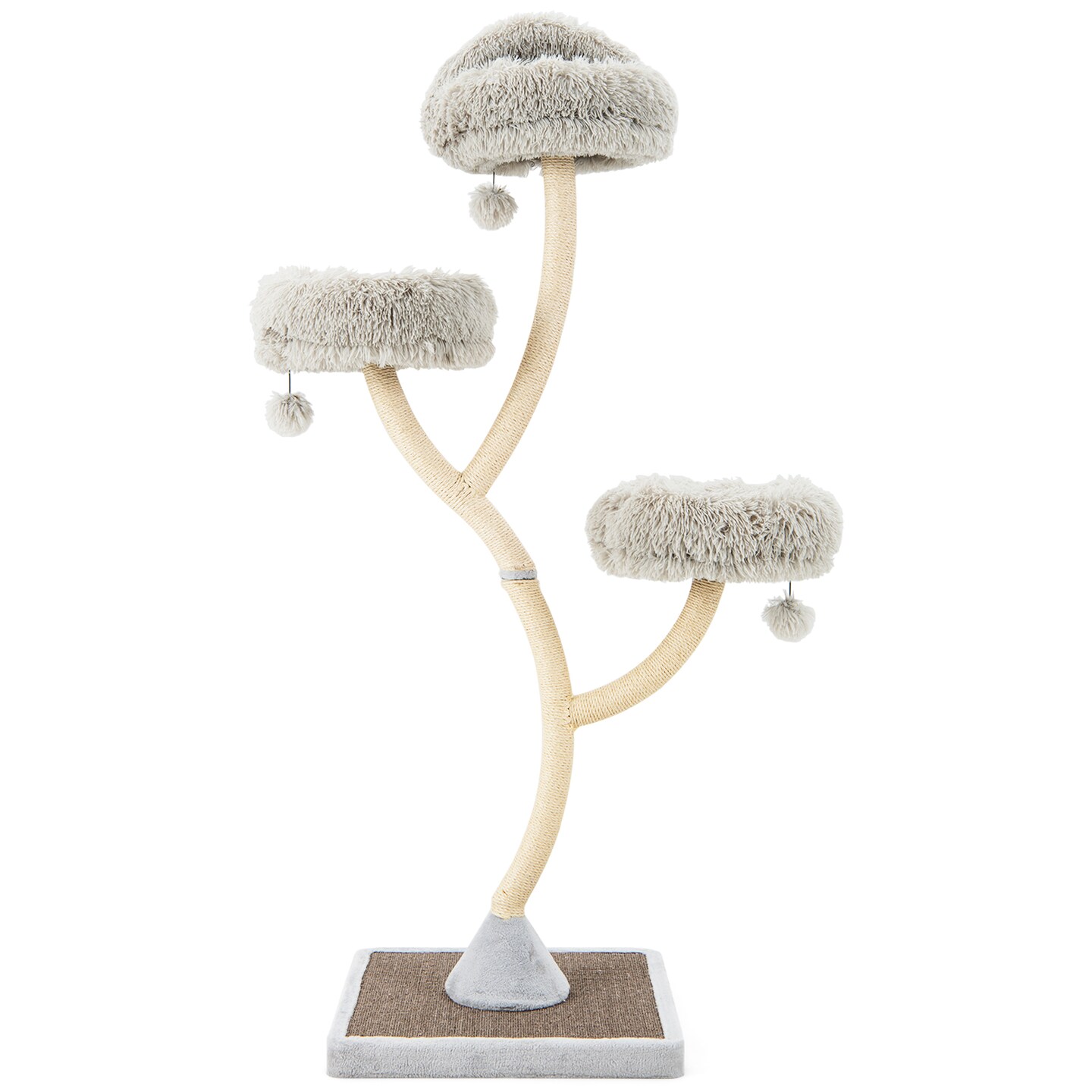 70&#x22; Tall Cat Tree 4-Layer Cat Tower with 3 Perches and Dangling Balls - 23.5&#x22; x 23.5&#x22; x 70&#x22;
