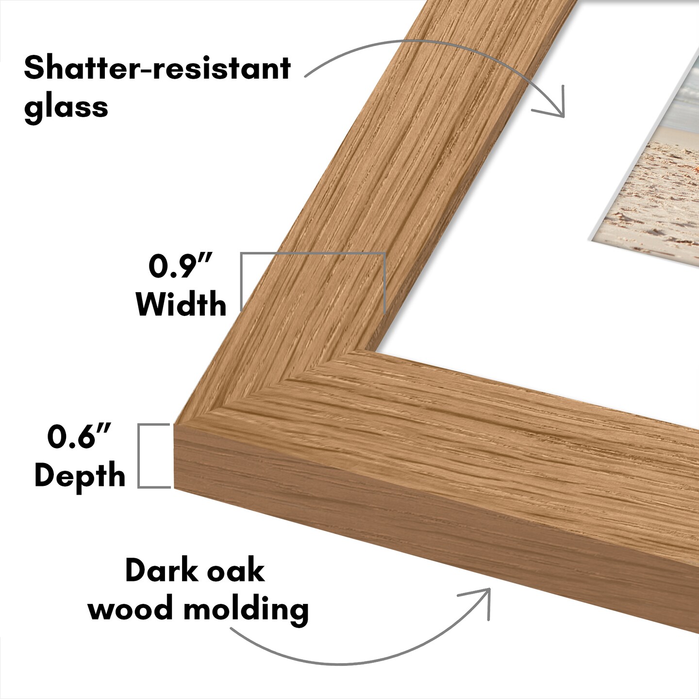 Americanflat 11x14 (1), 8x10 (2), 5x7 (4) Gallery Wall Frame Set - Set of 7 - Collage Wall Art Decor - Shatter Resistant Glass - Adjustable Hanging Hardware - Includes Easels