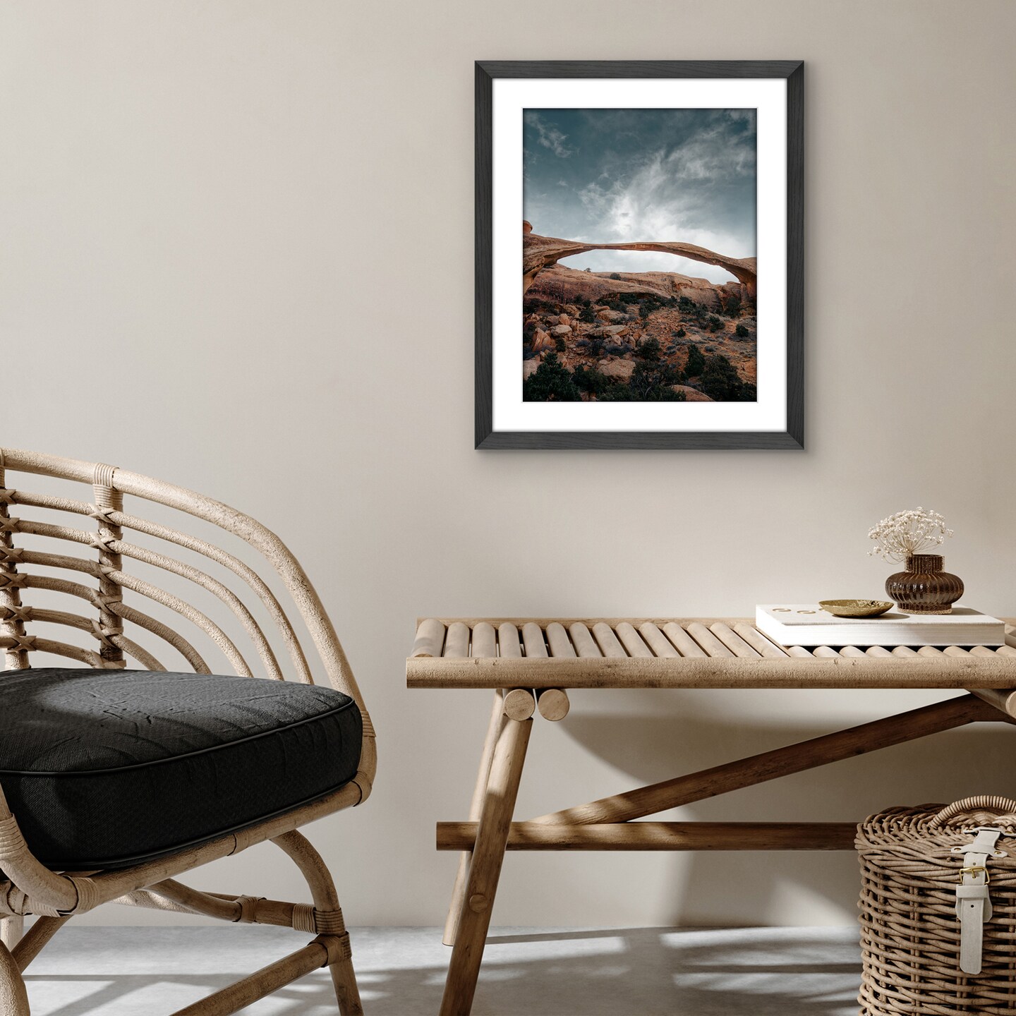 Americanflat Picture Frame with Wide Molding with Mat - Modern Wide Picture Frame - Plexiglass Cover - Hanging Hardware - Includes Easel