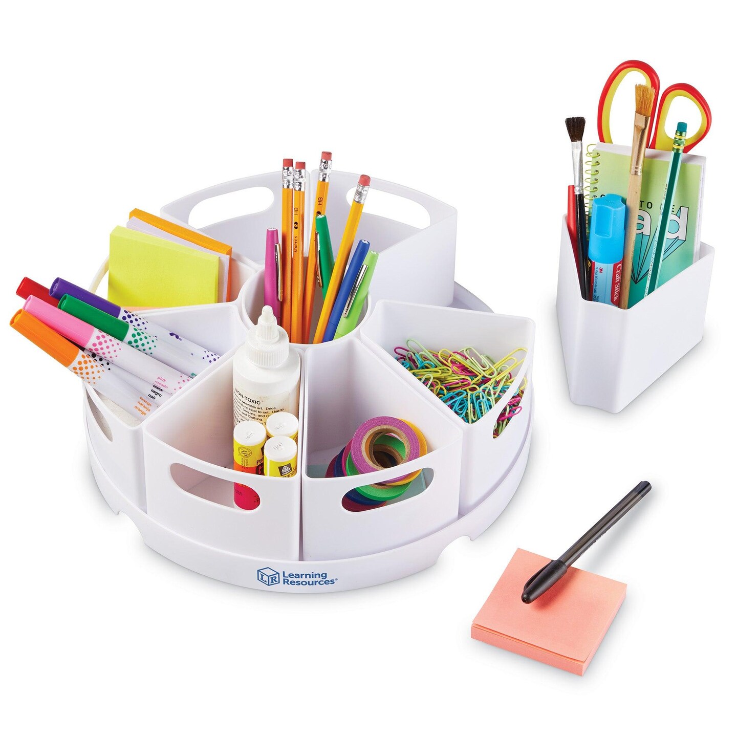 10 Piece set Art/Desk Organizer for Kids, Crayon/Homeschool Organizers and Storage, White