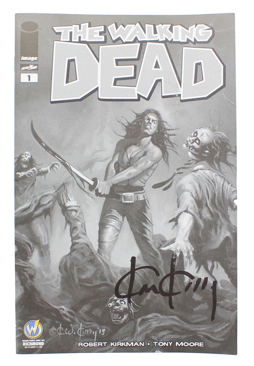 The Walking Dead #1 WW Richmond Exclusive B&#x26;W Cover Signed By Ken Kelly
