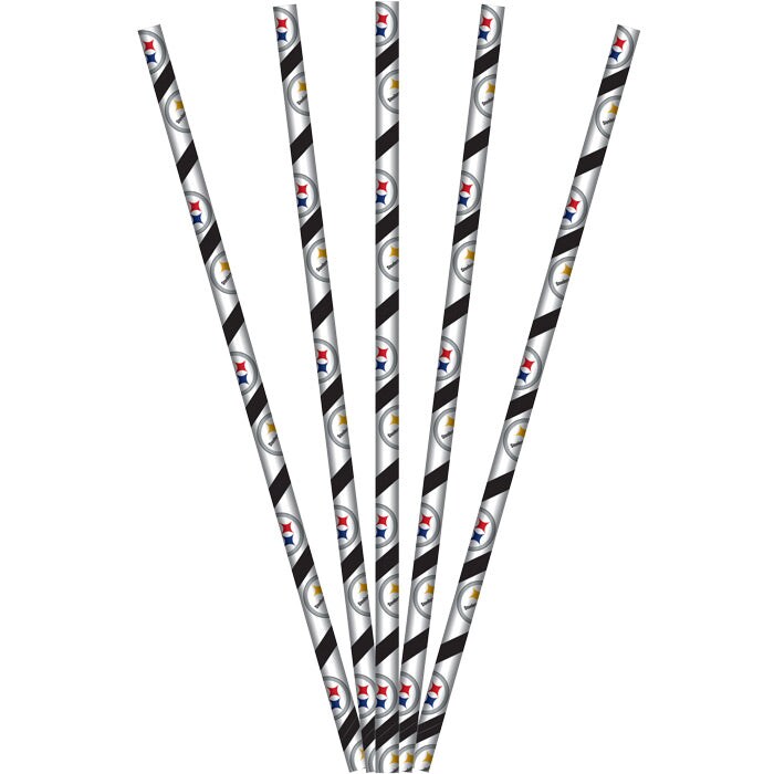 Pittsburgh Steelers Paper Straws, 24 ct