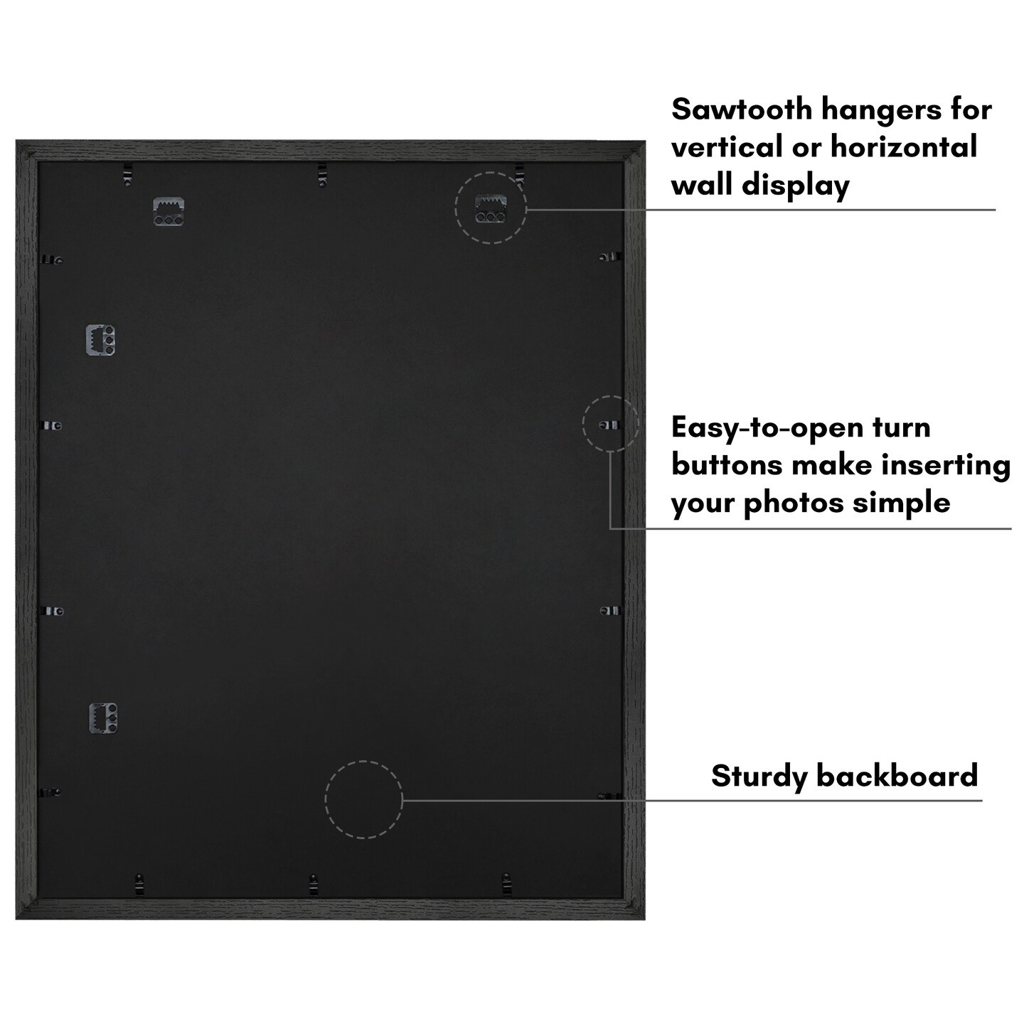 Americanflat Picture Frame with Wide Molding with Mat - Modern Wide Picture Frame - Plexiglass Cover - Hanging Hardware - Includes Easel