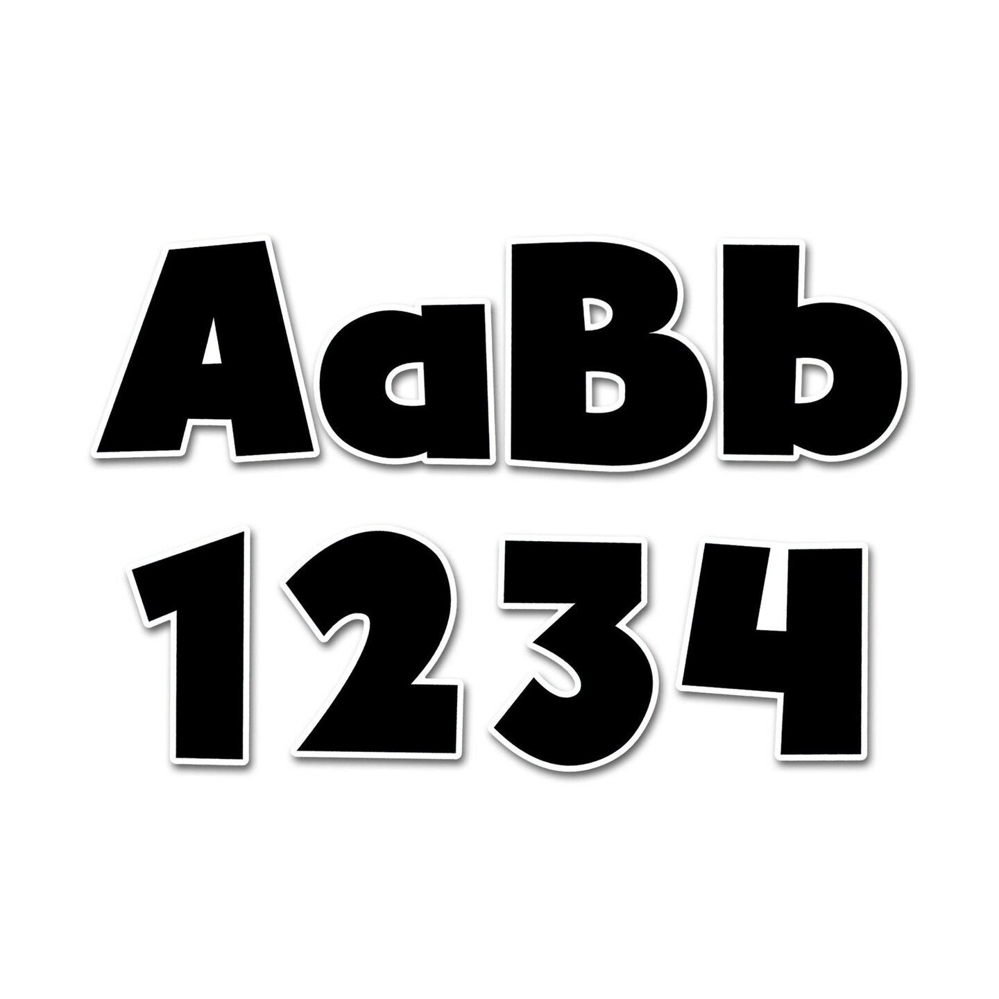 Bold Black 4&#x22; Designer Letters, 199 Per Pack, 3 Packs