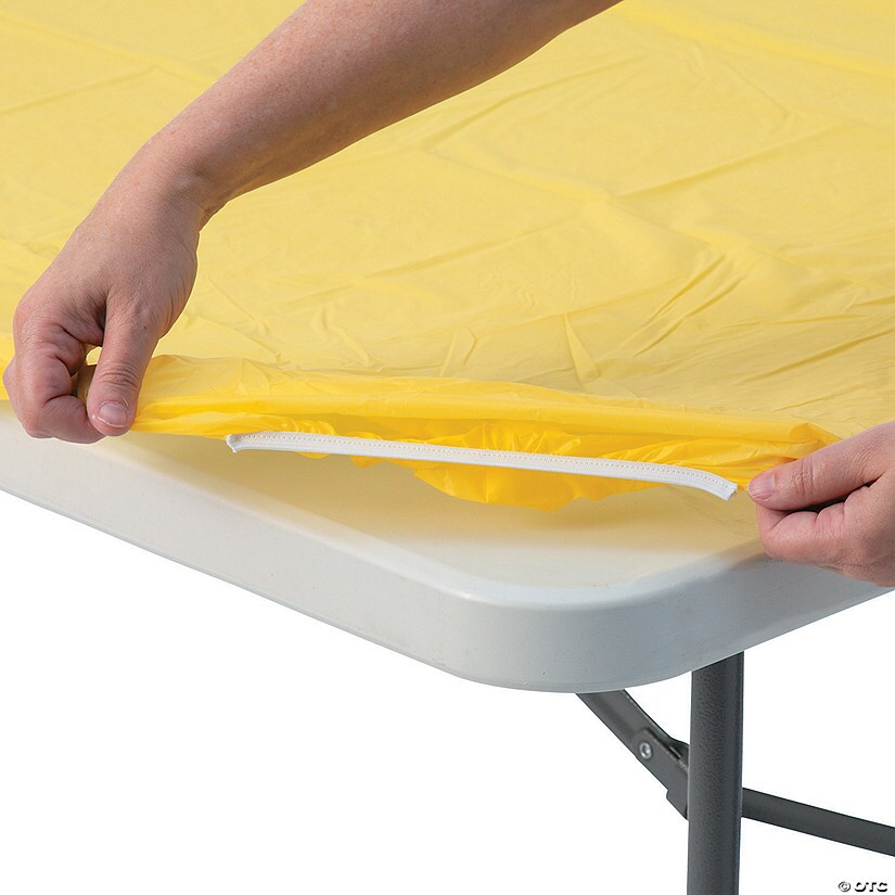 Fitted Plastic Tablecloths Bulk 12 Pc. 8 Ft.