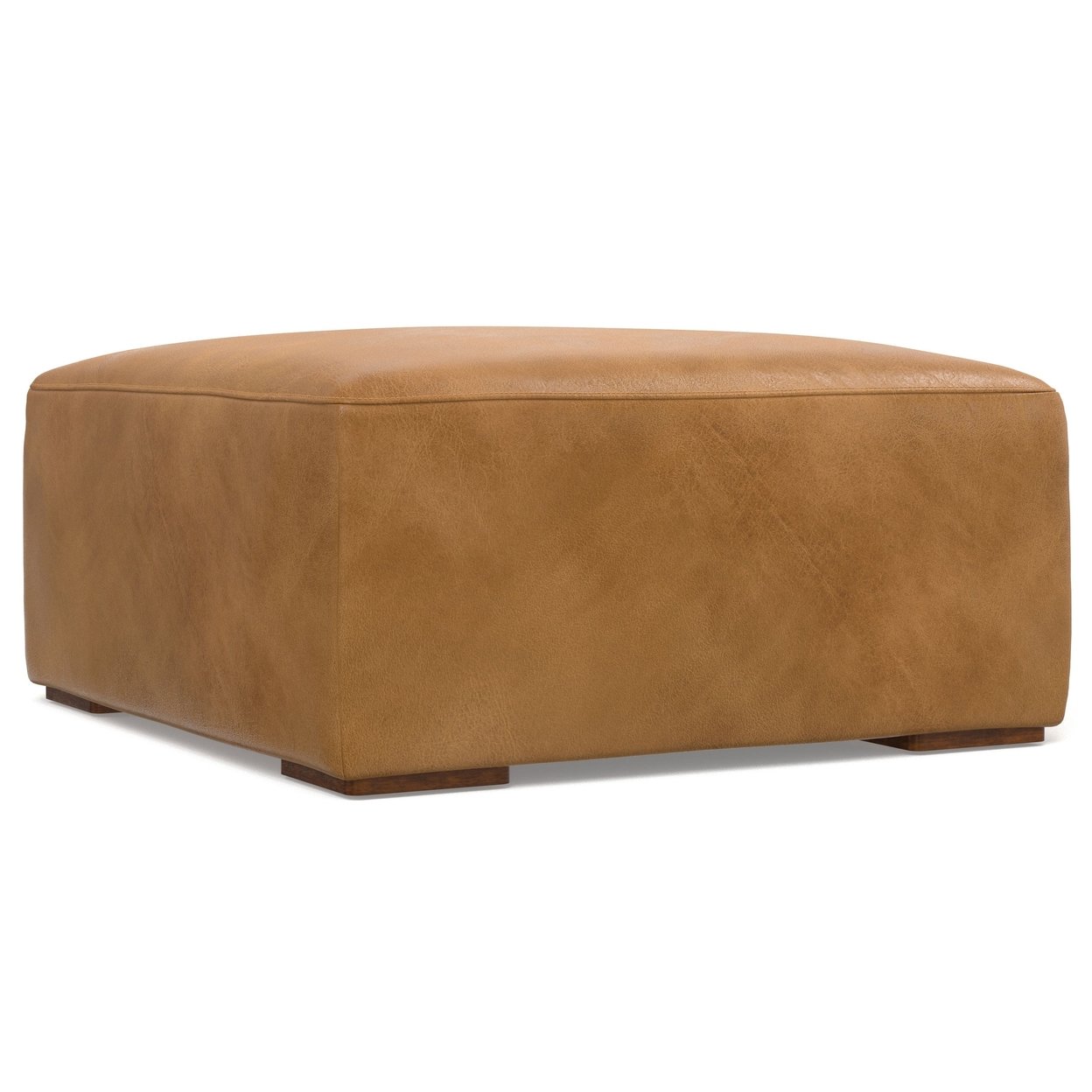 Rex Ottoman Genuine Leather Modular Sofa Table Versatile Sturdy Seating