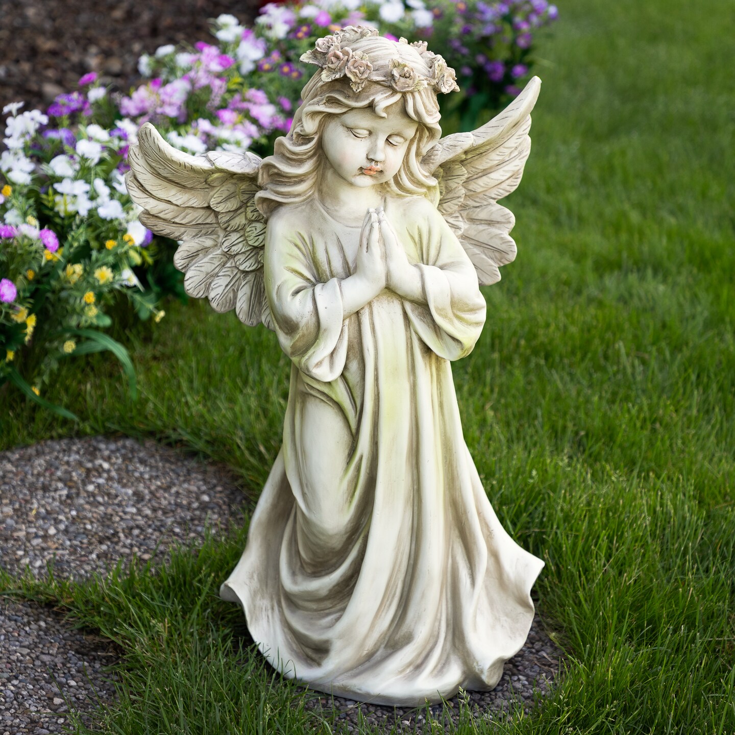Northlight 27&#x22; Praying Angel Standing Outdoor Garden Statue