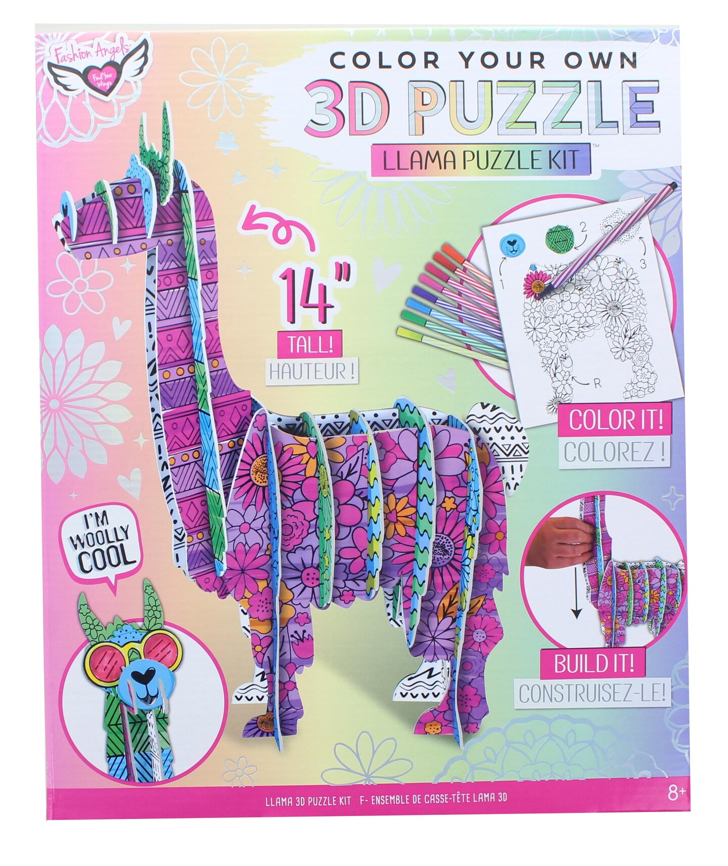Llama Color This 3D Puzzle