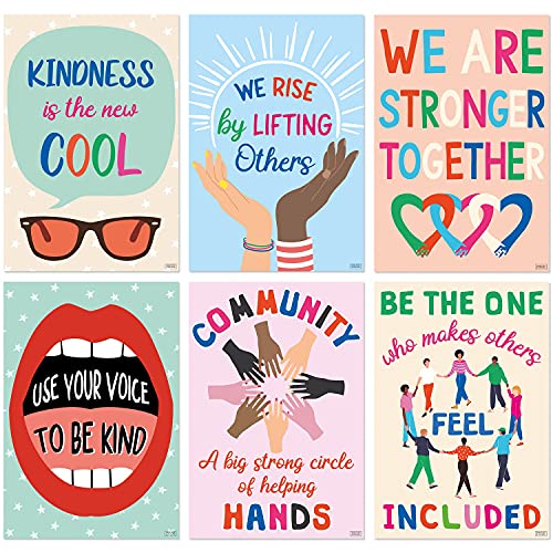 Sweetzer & Orange Kindness Posters for Classroom Decorations. 6 Classroom Posters, 15 x 22” Large Poster Bundle. Growth Mindset Posters, Motivational Posters, Positive Posters, Inspirational Posters.